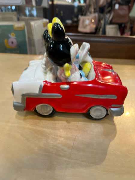 Vintage Disney Mickey & Minnie Red Car Music Box