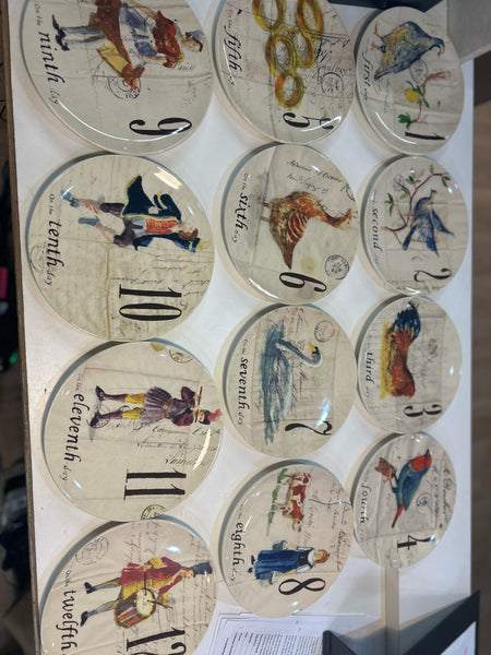 Williams Sonoma 12 Days of Christmas Plates Set