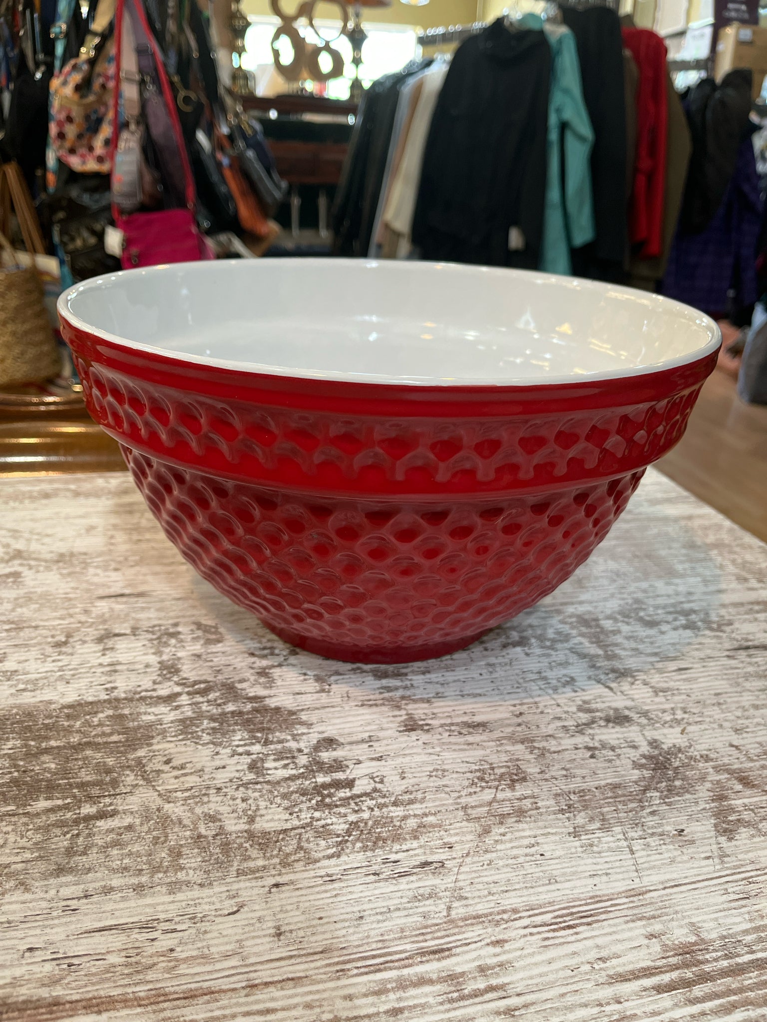 Crate & Barrel Red Bowl