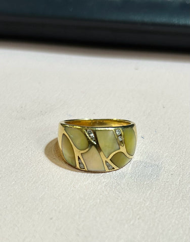 ASH Gold & Mother of Pearl Ring