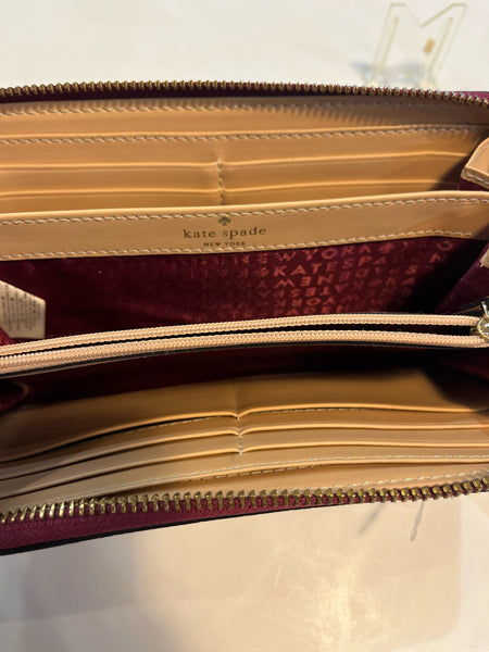 Kate Spade Raspberry Leather Wallet