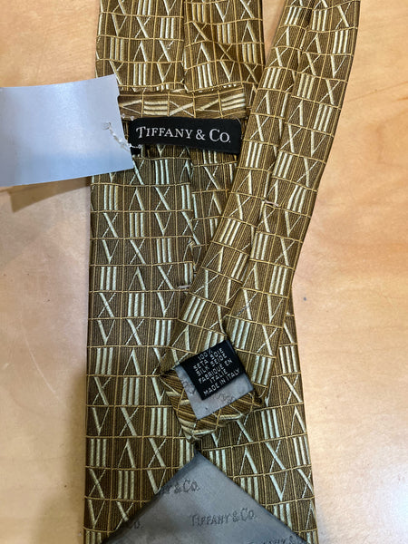 Tiffany & Co. Gold Pattern Tie