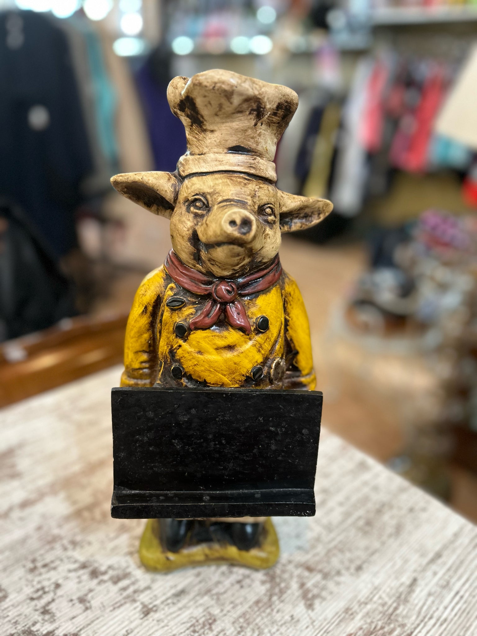 Chef Pig Figurine