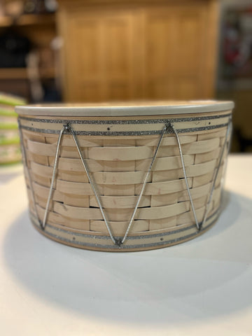 Longaberger XL White Drum Basket
