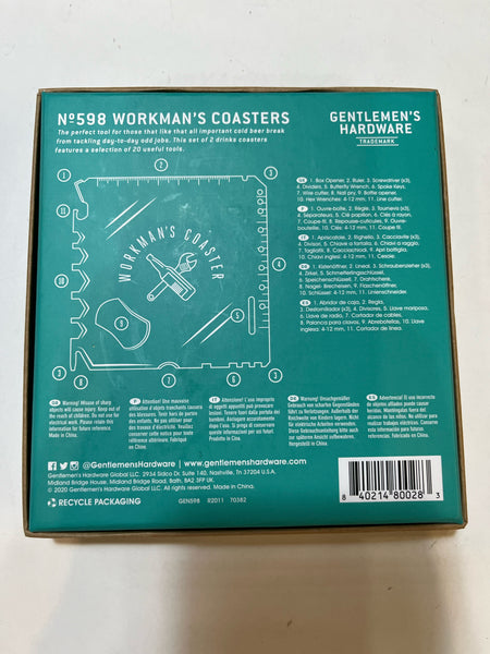 Gentlemen’s Hardware 20-in-1 Workman’s Coaster Set