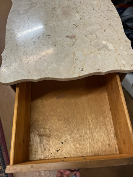 Stone Top Square End Table