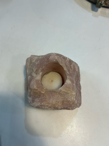 Rose Quartz Votive Holder