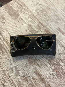 Rayban Gold Metal Frames w/ green lenses Sunglasses