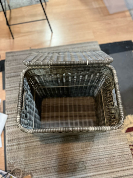 Gray Woven Hamper