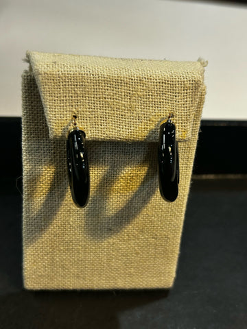 14k Gold & Onyx Earrings