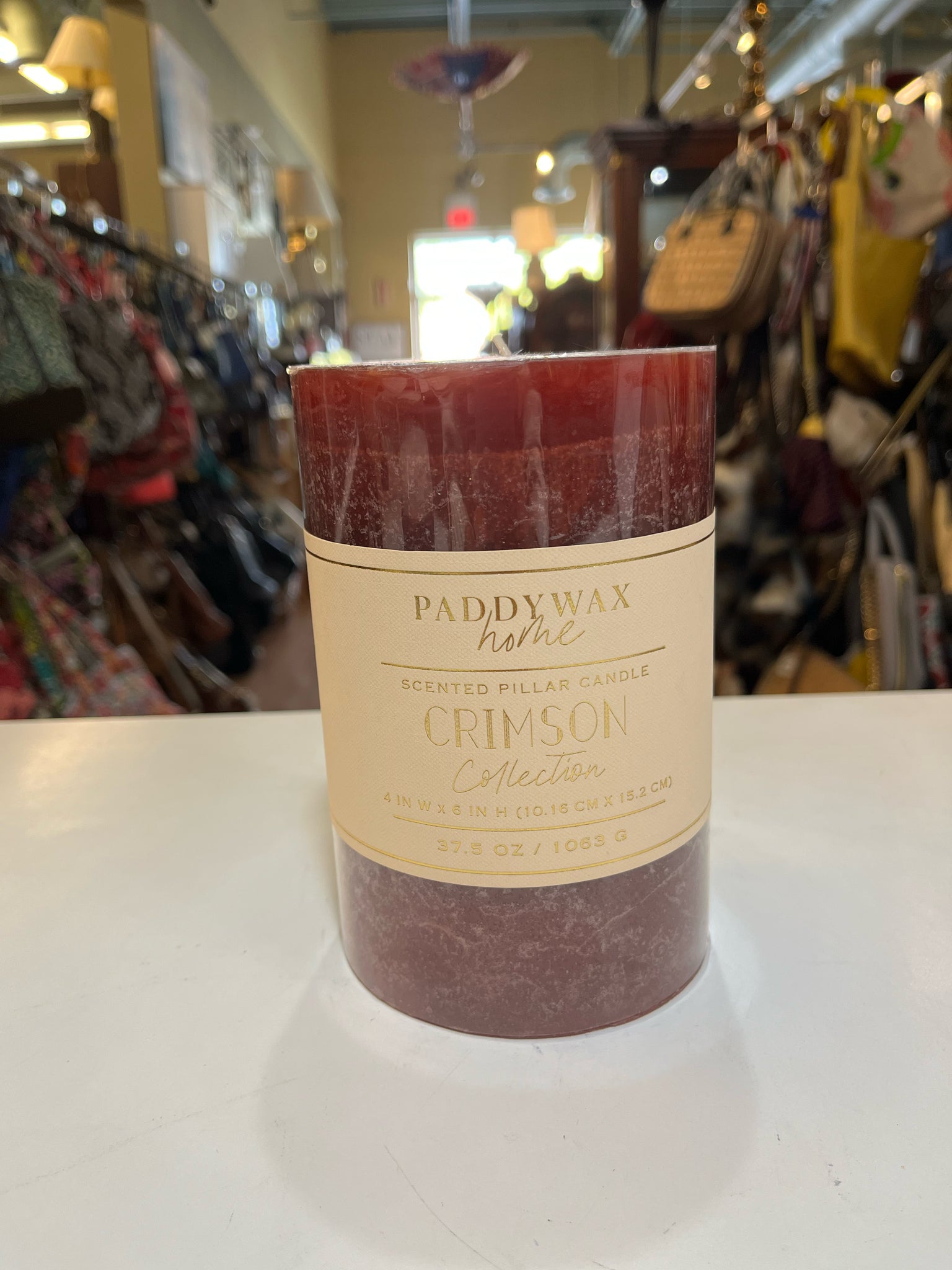 Paddywax Crimson Pillar Candle