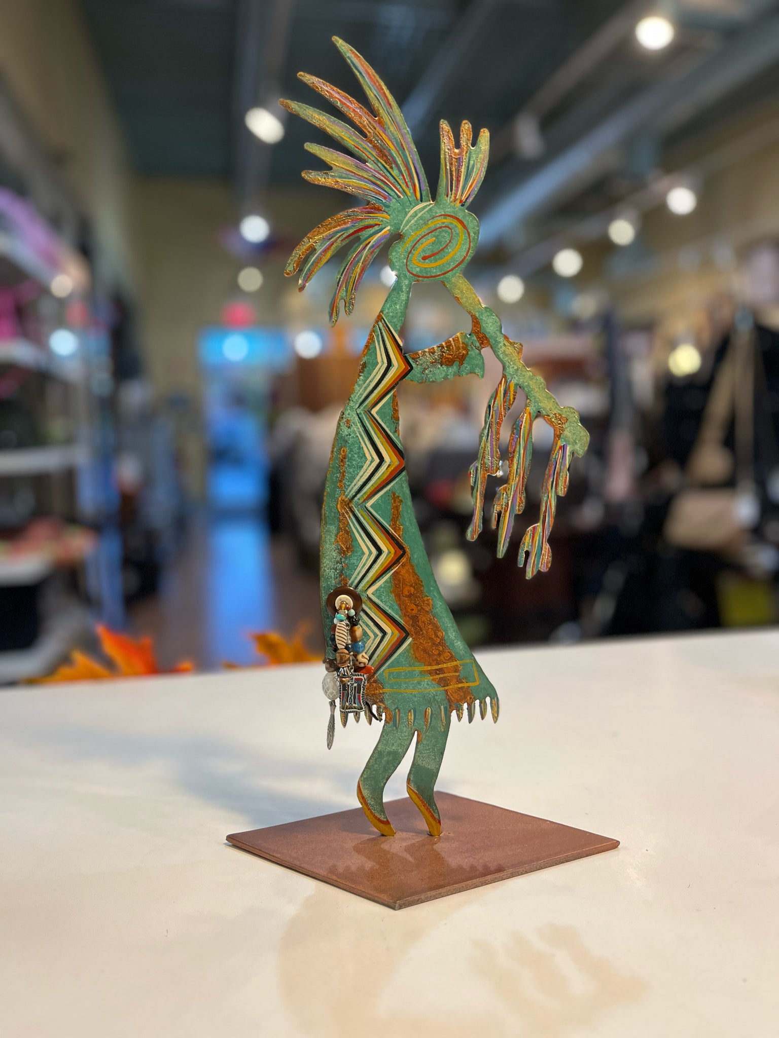 Signed Robert Shields "Kokopelli" Figurine