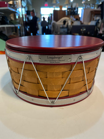 Longaberger “Christmas Collection Drum Basket” Basket