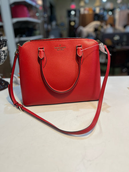 Kate Spade Red "Darcy Small Satchel" Handbag