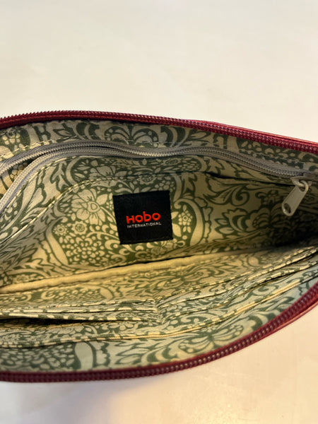 HOBO Raspberry Leather Wristlet