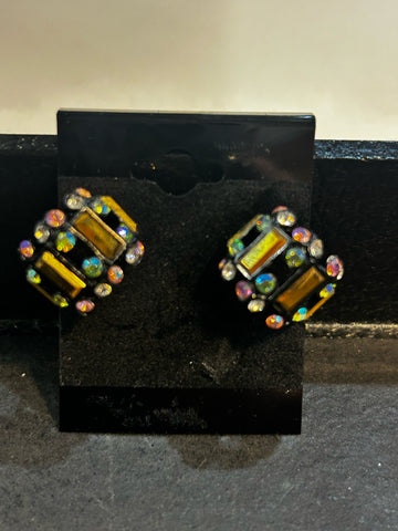 Swarovski Multi-color Clip-On Earrings