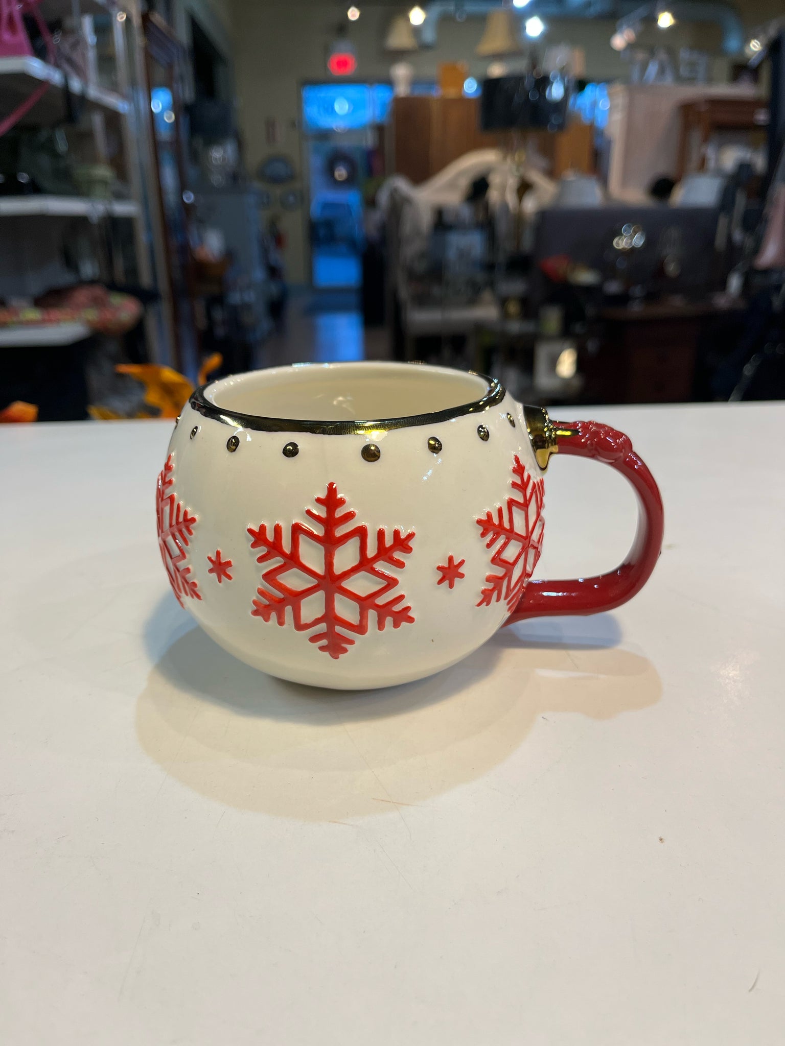 Williams-Sonoma Red Snowflake Mug