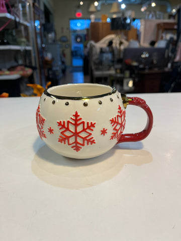 Williams-Sonoma Red Snowflake Mug