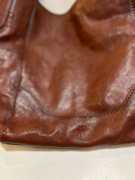 Frye Leather Side Pocket Hobo Handbag