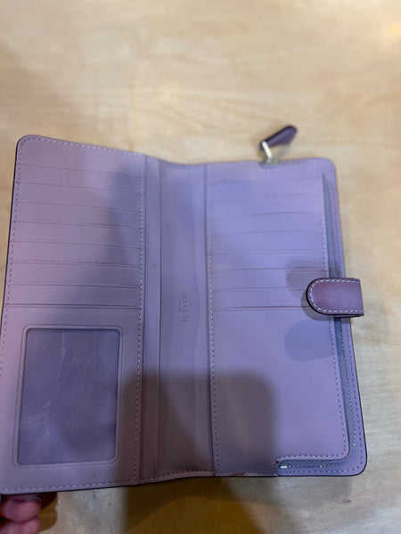 Coach Light Purple Leather Wallet