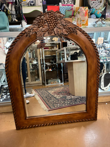 Brown Arched Mirror