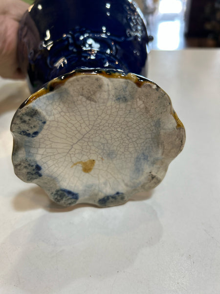 Antique Dark Blue Porcelain Vase