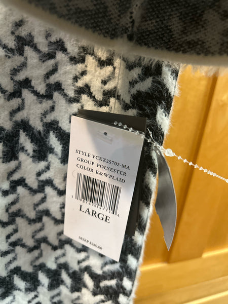 NWT Vince Camuto Plaid Sweater Coat