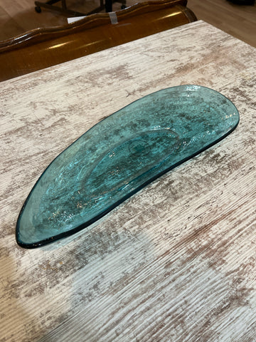 AnnieGlass Blue Mussel Shaped Medium Bowl