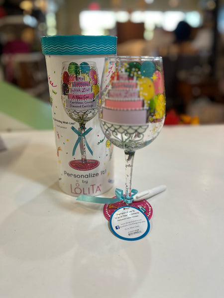 Lolita “My Birthday Wish List” Wine Glass