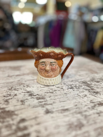 Royal Doulton "Old King Cole" character small ceramic pitcher/jug