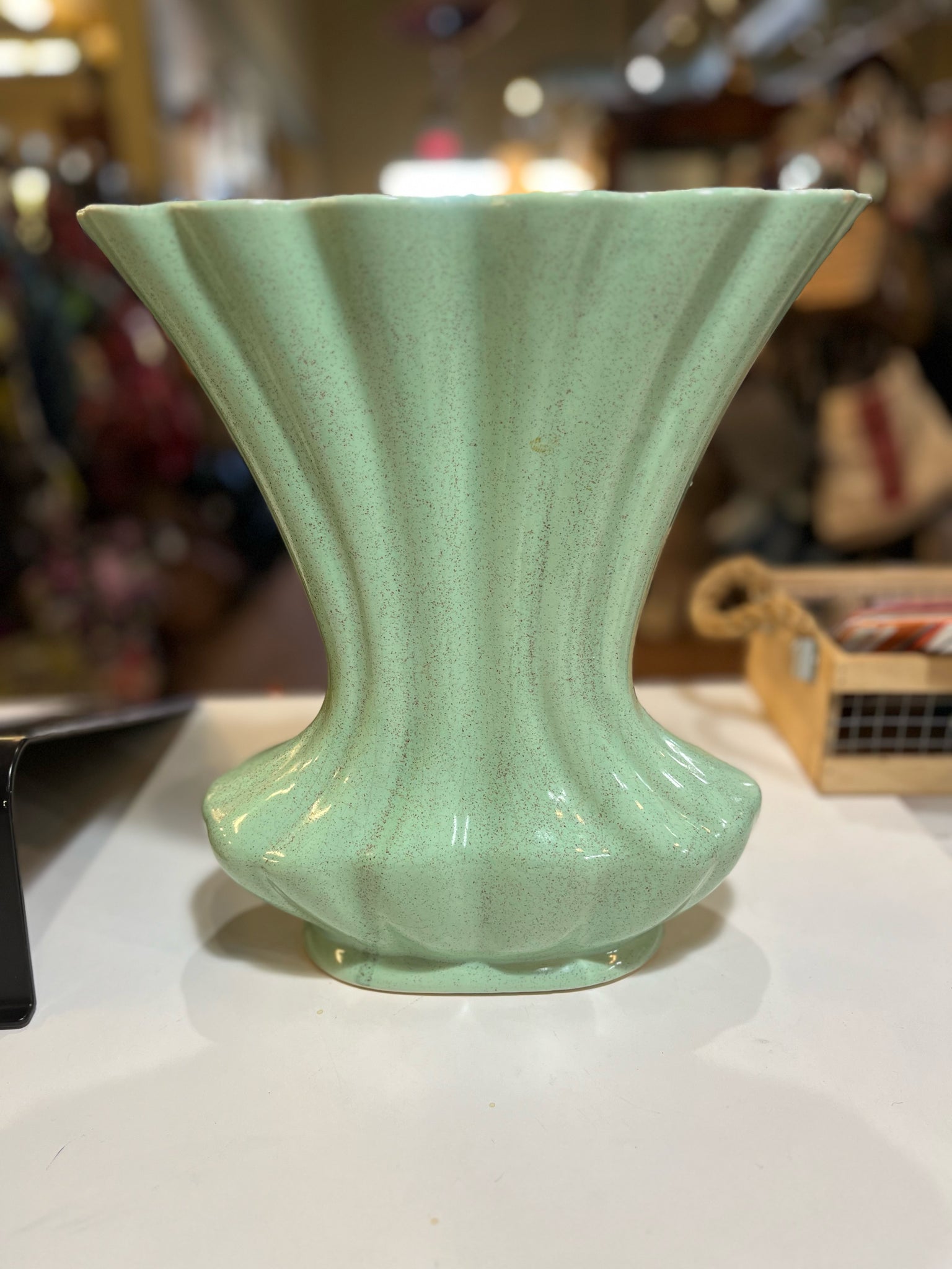 Vintage Brush McCoy Green Vase