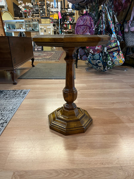 Leather Octagan End Table