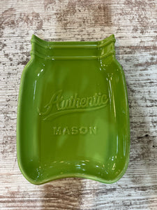 Green Mason Jar Spoon Rest