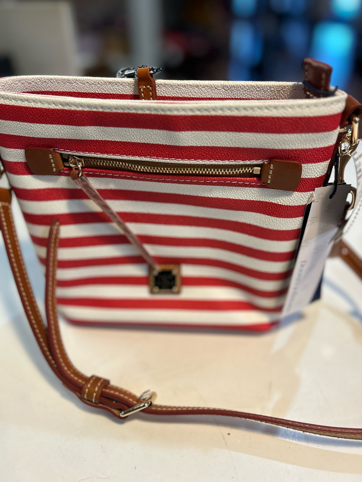 NWT Dooney & Bourke "Small Sullivan" Red & White Crossbody