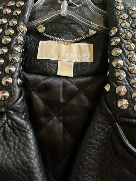 Michael Kors Black Faux Leather Jacket