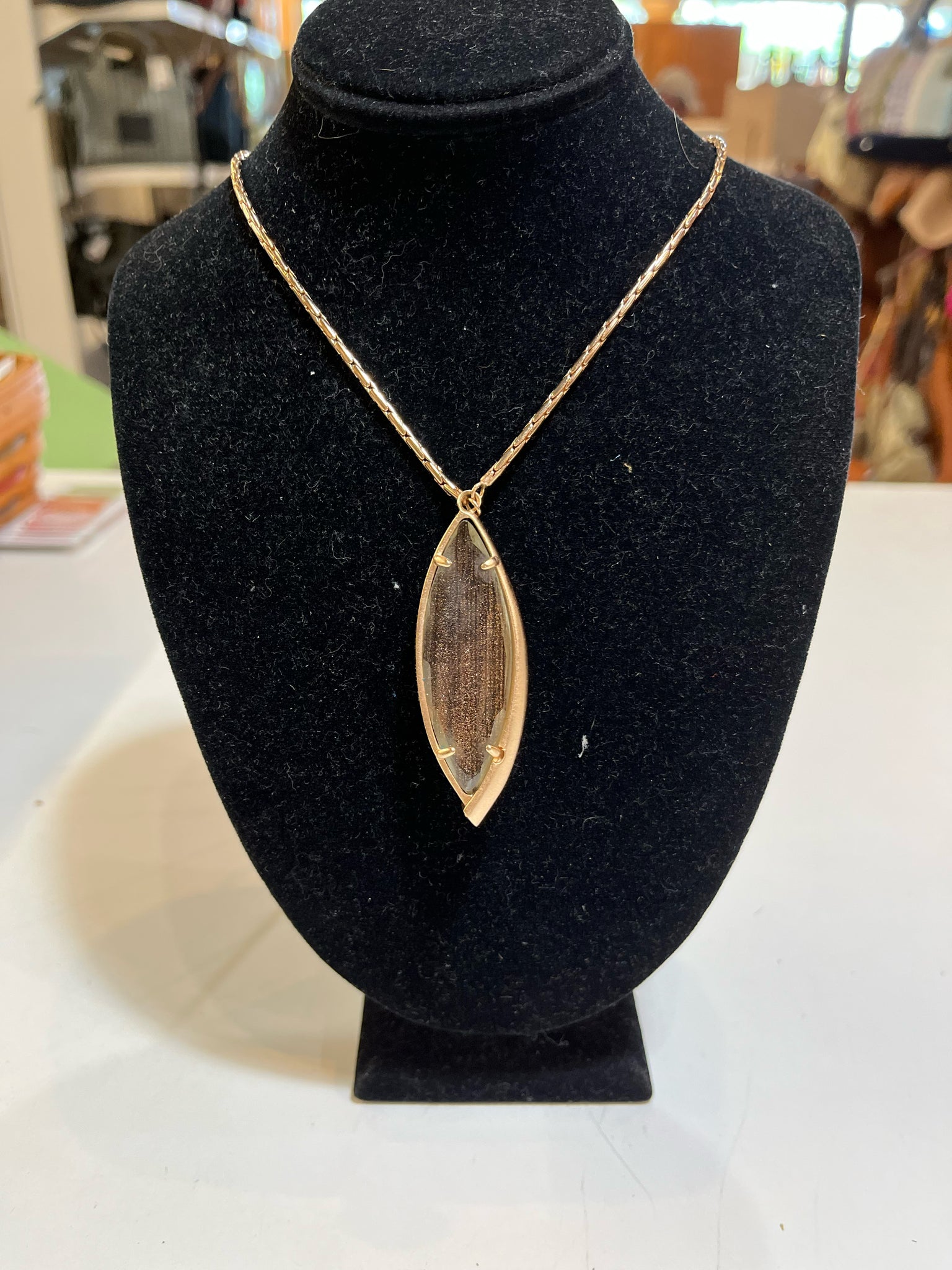 Kendra Scott Milla Copper Glitter Necklace