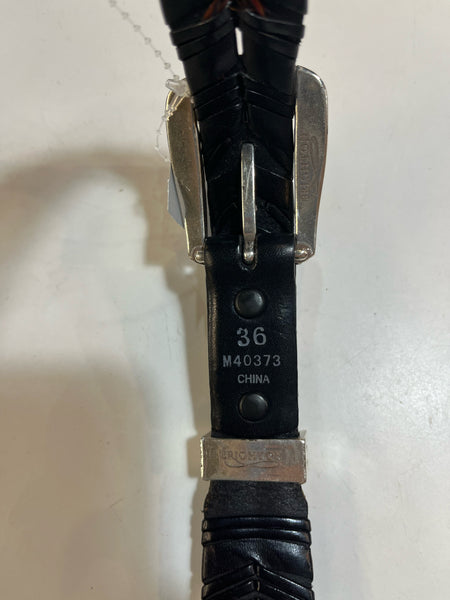 Brighton Black Leather Belt