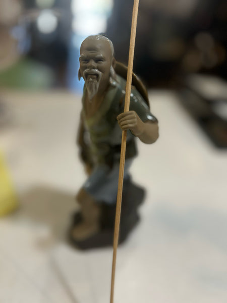Vintage Shiwan Fisherman Figurine