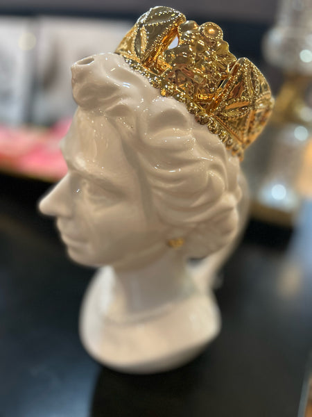 Queen Elizabeth II Jubilee White Pitcher/Vase, 12"H