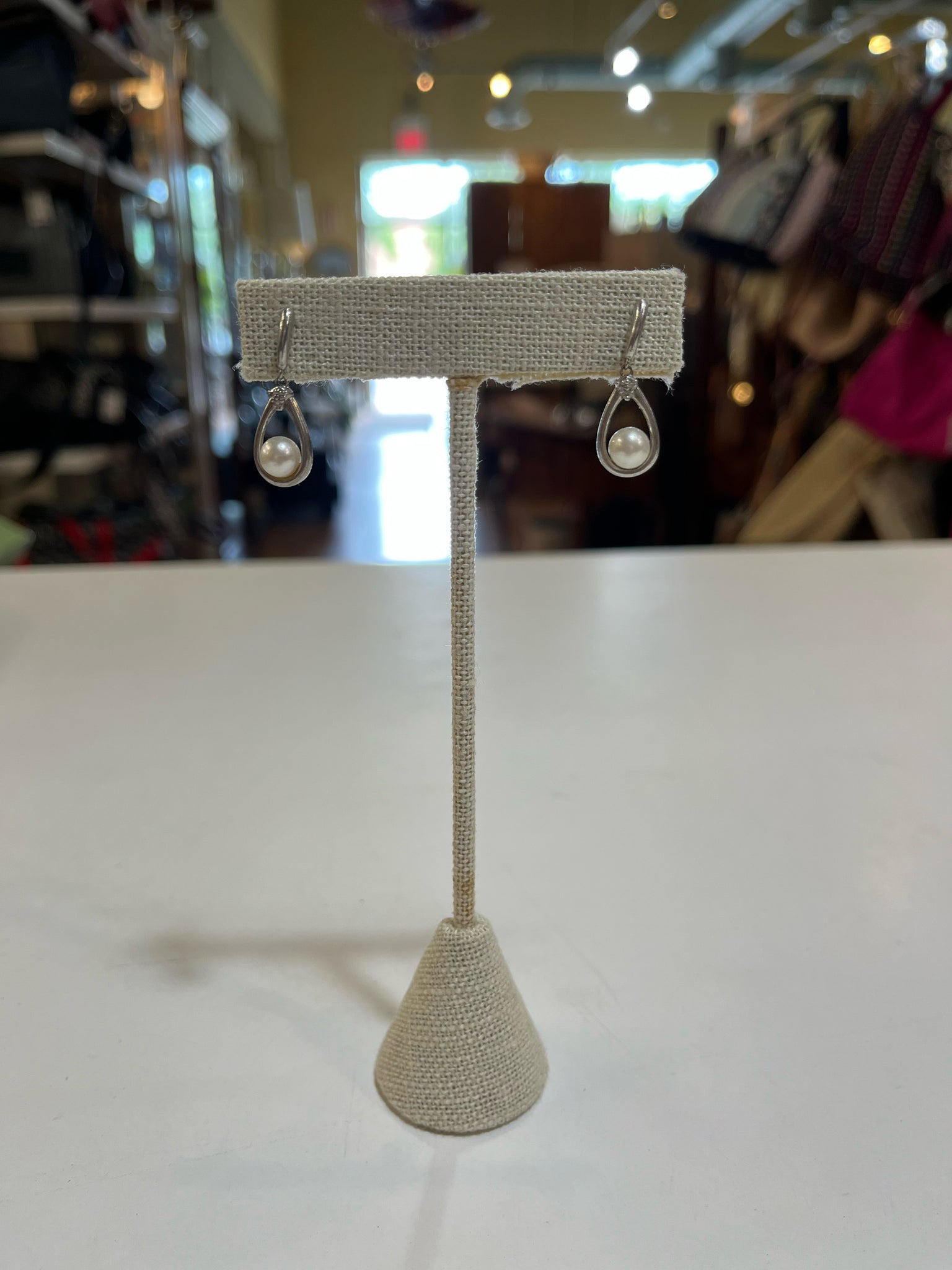 Mikimoto Sea Magic Collection Sterling Silver Cultured Pearl & Diamond Earrings