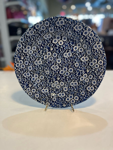 Blue Calico Burleigh Plate