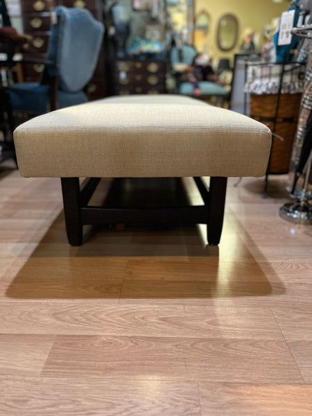 Long Beige Rectangle Ottoman