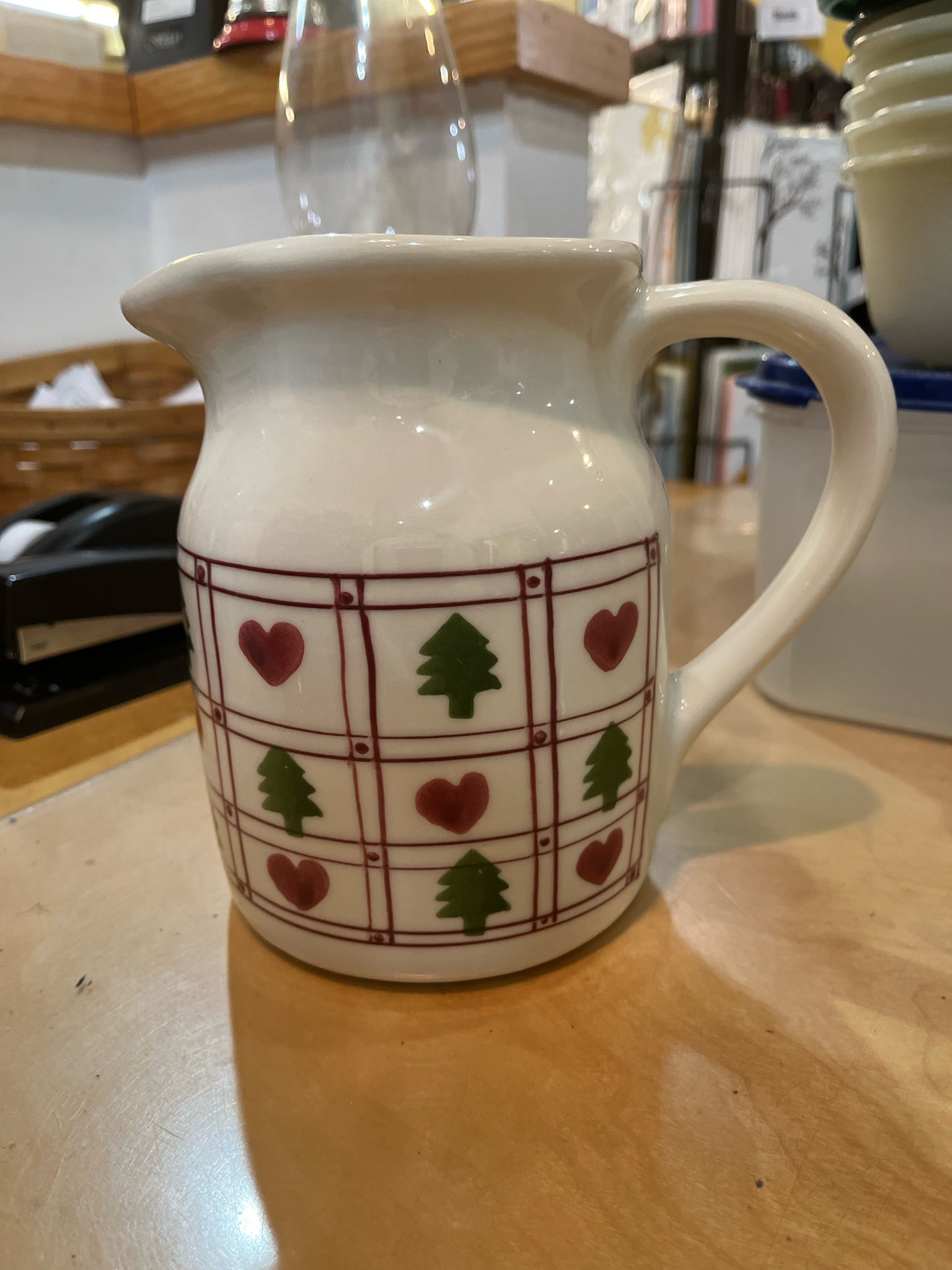 Holiday Tree & Heart Pitcher