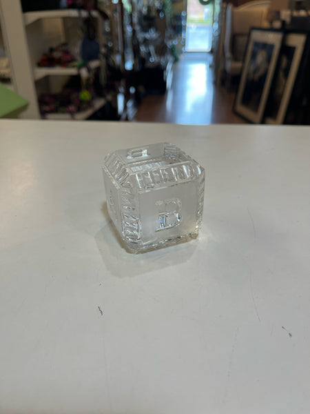 Waterford “Baby” Frosted Cube Figurine