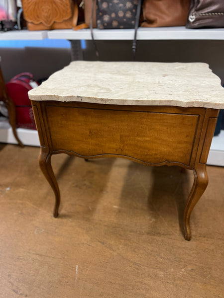 Stone Top Square End Table