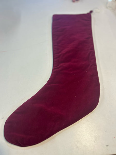 Vintage Needlepoint Horn Stocking