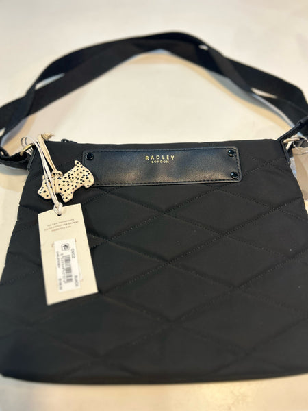 NWT Radley Black "Charleston Zip-Top" Crossbody