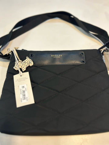 NWT Radley Black "Charleston Zip-Top" Crossbody
