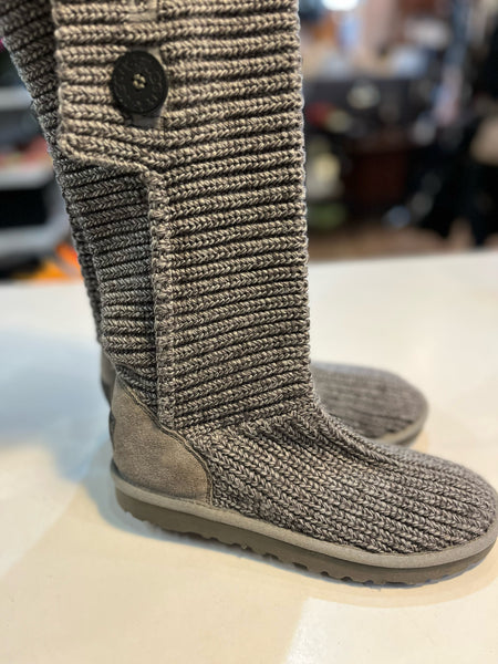 UGG Gray Knit Boots