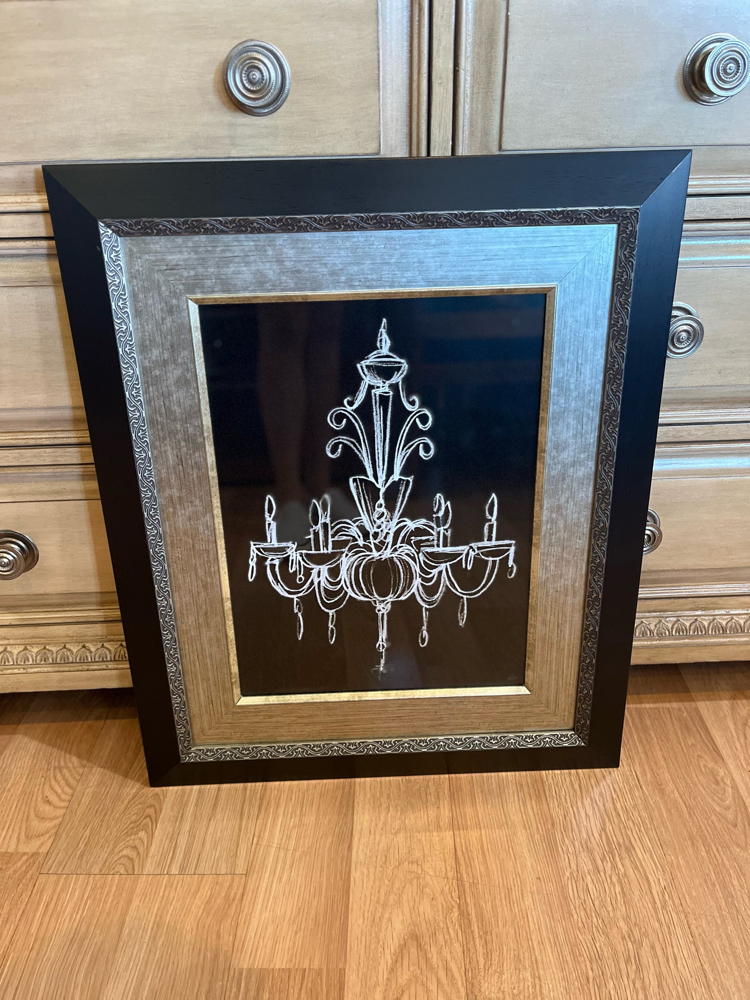 Framed Chandelier Wall Decoration